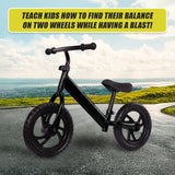 Kids Ride On Push Bike Balance Bicycle with Training Wheels for Toddlers - Low Angle