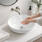 Ceramic Bathroom Basin Vanity Sink Oval Above Counter Top Mount Bowl