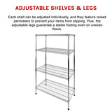 Modular Wire Storage Shelf 1200 x 450 x 1800mm Steel Shelving