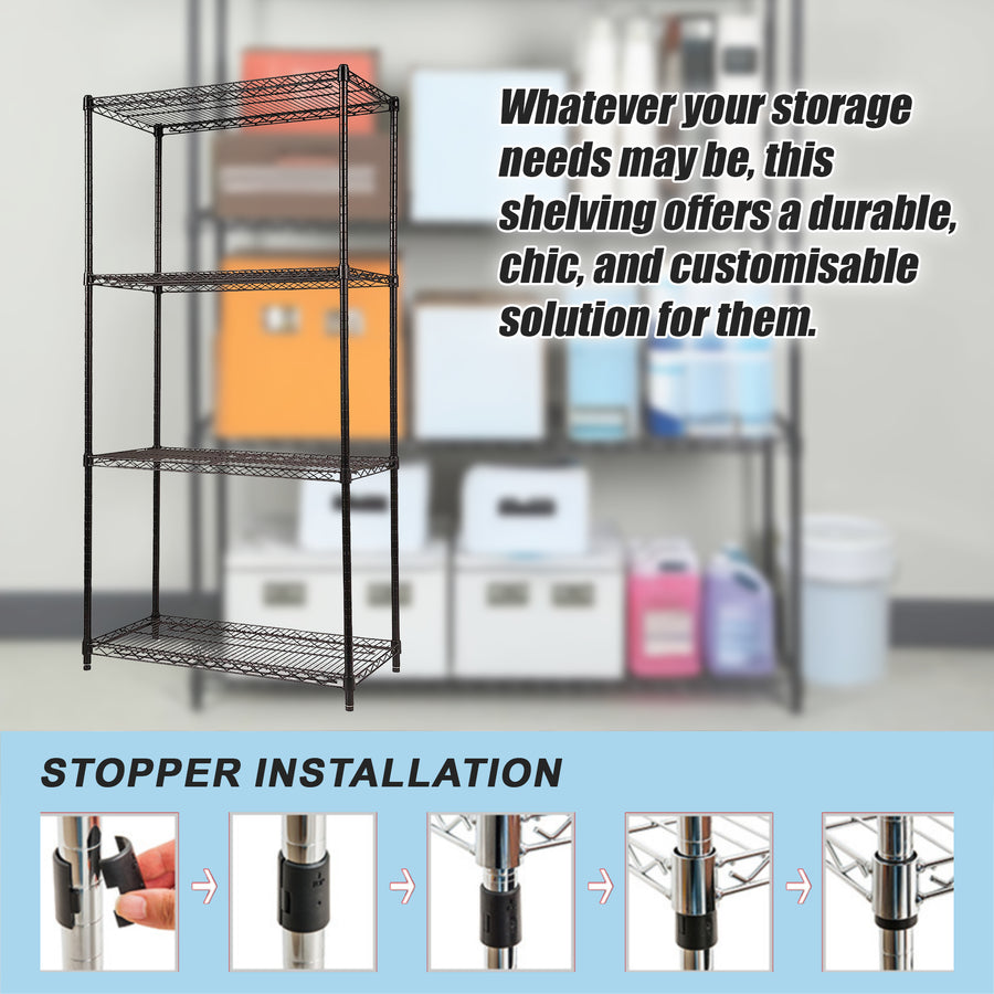 Modular Wire Storage Shelf 1200 x 450 x 1800mm Steel Shelving