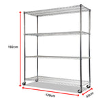 Modular Wire Storage Shelf 1200 x 450 x 1800mm Steel Shelving