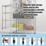 Modular Wire Storage Shelf 1200 x 450 x 1800mm Steel Shelving
