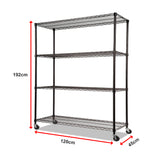 Modular Wire Storage Shelf 1200 x 450 x 1800mm Steel Shelving