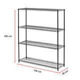 Modular Wire Storage Shelf 1500 x 600 x 1800mm Steel Shelving