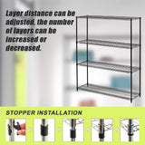 Modular Wire Storage Shelf 1500 x 600 x 1800mm Steel Shelving - Low Angle