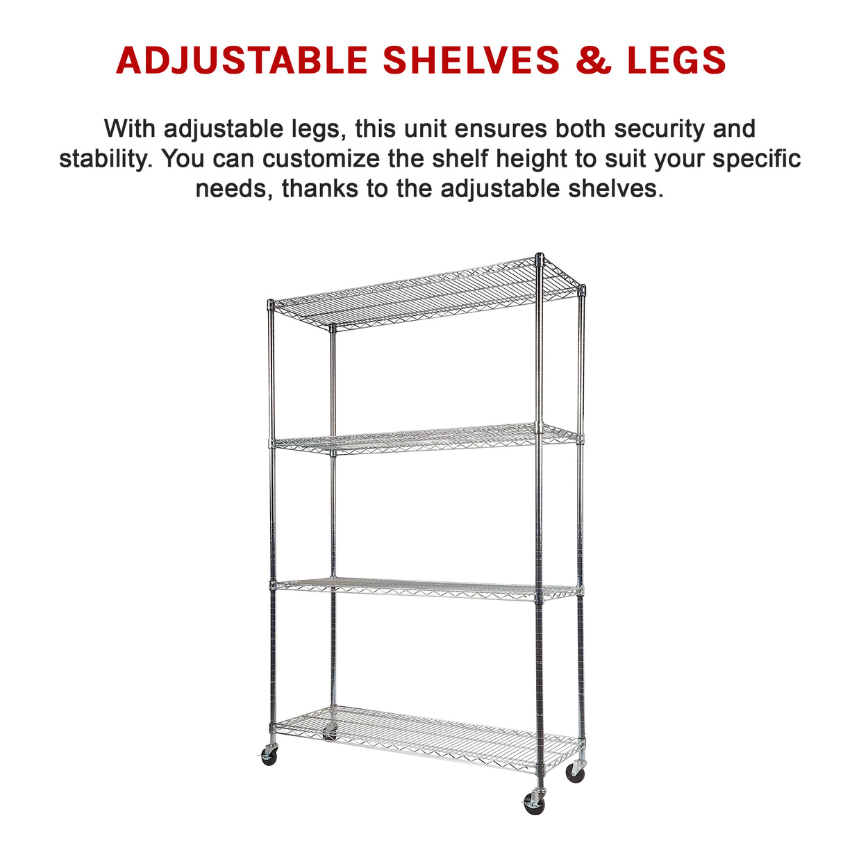 Modular Wire Storage Shelf 1500 x 600 x 1800mm Steel Shelving