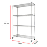 Modular Wire Storage Shelf 1500 x 600 x 1800mm Steel Shelving - Extra Image