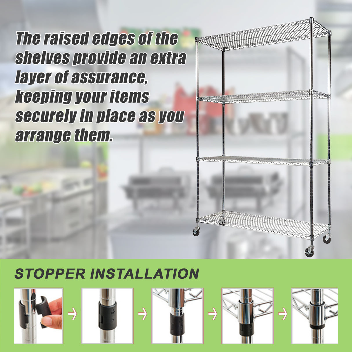 Modular Wire Storage Shelf 1500 x 600 x 1800mm Steel Shelving