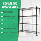 Modular Wire Storage Shelf 1500 x 600 x 1800mm Steel Shelving