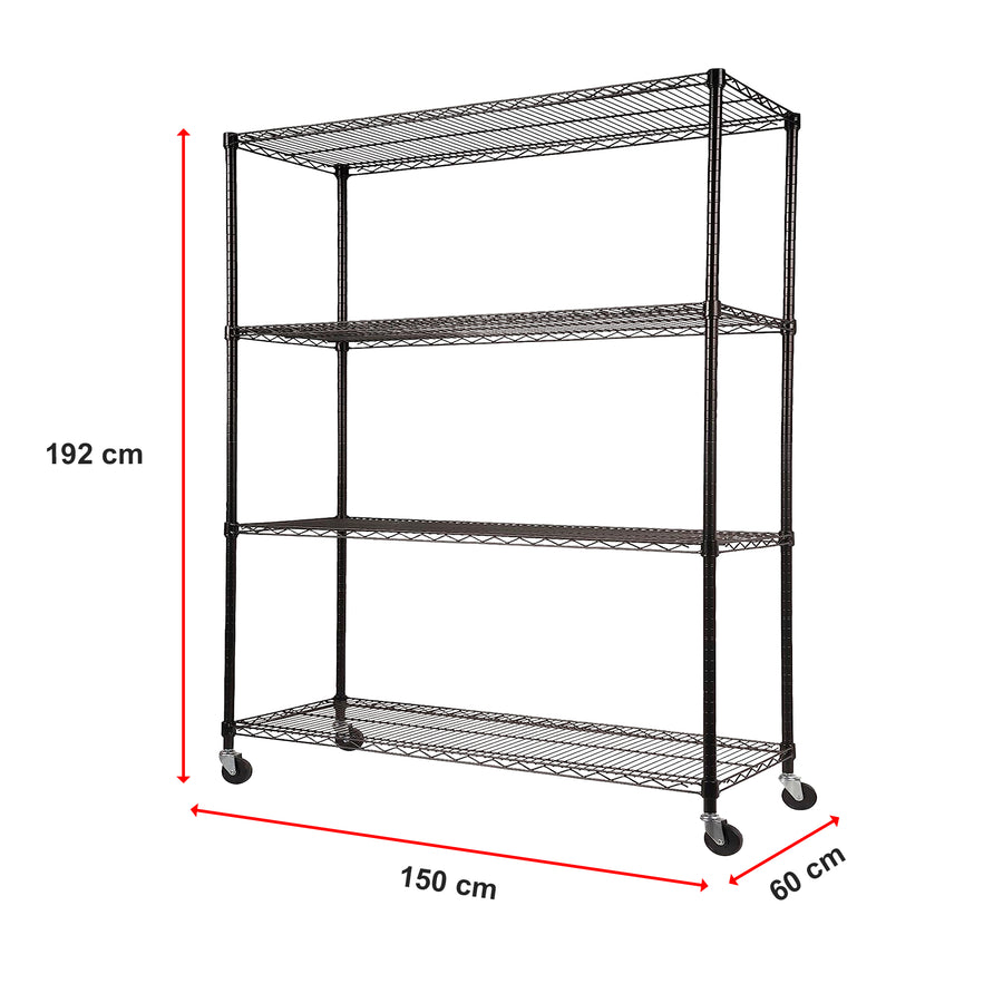 Modular Wire Storage Shelf 1500 x 600 x 1800mm Steel Shelving
