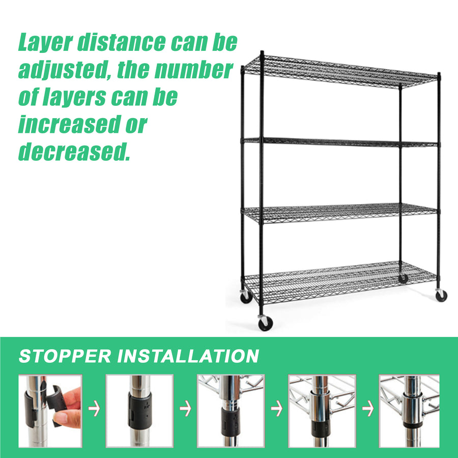 Modular Wire Storage Shelf 1500 x 600 x 1800mm Steel Shelving