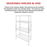 Modular Wire Storage Shelf 900 x 350 x 1800mm Steel Shelving - Extra Image
