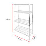 Modular Wire Storage Shelf 900 x 350 x 1800mm Steel Shelving - Extra Image