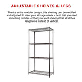 Modular Wire Storage Shelf 900 x 350 x 1800mm Steel Shelving
