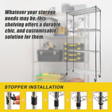 Modular Wire Storage Shelf 900 x 350 x 1800mm Steel Shelving - Low Angle