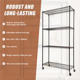 Modular Wire Storage Shelf 900 x 350 x 1800mm Steel Shelving