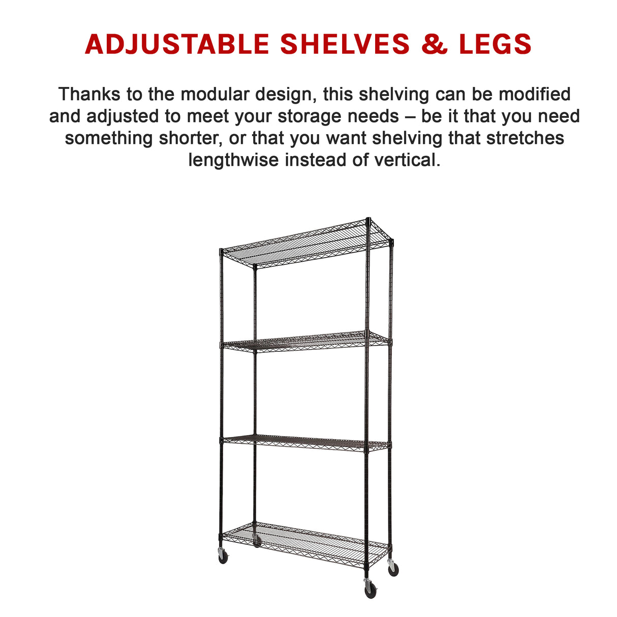 Modular Wire Storage Shelf 900 x 350 x 1800mm Steel Shelving