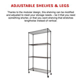 Modular Wire Storage Shelf 900 x 350 x 1800mm Steel Shelving - Extra Image