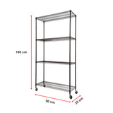 Modular Wire Storage Shelf 900 x 350 x 1800mm Steel Shelving