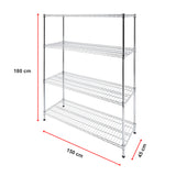Modular Wire Storage Shelf 1500 x 450 x 1800mm Steel Shelving - Extra Image