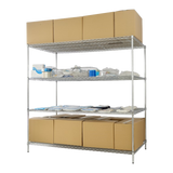 Modular Wire Storage Shelf 1500 x 450 x 1800mm Steel Shelving - Rear View