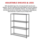 Modular Wire Storage Shelf 1500 x 450 x 1800mm Steel Shelving - Extra Image