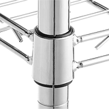 Modular Wire Storage Shelf 1500 x 450 x 1920mm Steel Shelving with Wheels - Top-Down View