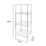 Modular Wire Storage Shelf 600 x 600 x 1800mm Steel Shelving