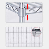 Modular Wire Storage Shelf 600 x 600 x 1800mm Steel Shelving - 45-Degree Angle