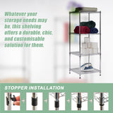 Modular Wire Storage Shelf 600 x 600 x 1800mm Steel Shelving - Low Angle