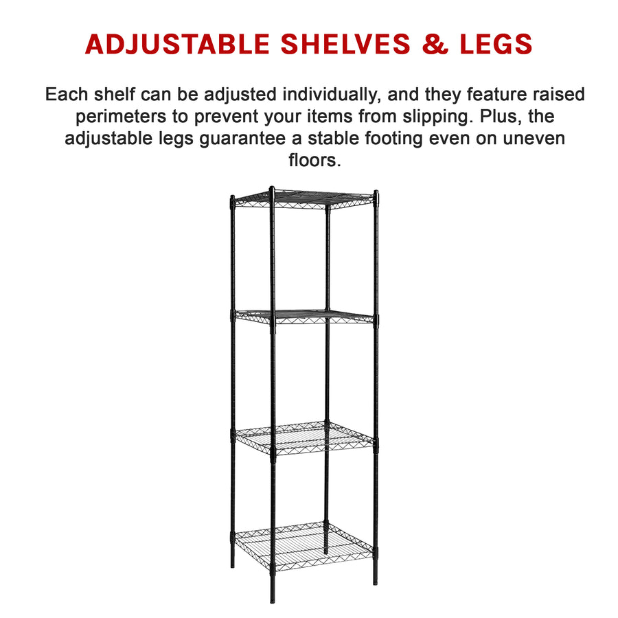Modular Wire Storage Shelf 600 x 600 x 1800mm Steel Shelving