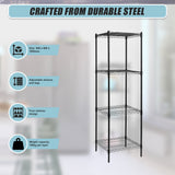Modular Wire Storage Shelf 600 x 600 x 1800mm Steel Shelving - Low Angle