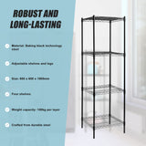 Modular Wire Storage Shelf 600 x 600 x 1800mm Steel Shelving - Extra Image