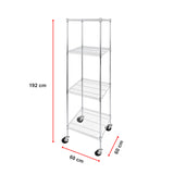 Modular Wire Storage Shelf 600 x 600 x 1800mm Steel Shelving