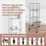 Modular Wire Storage Shelf 600 x 600 x 1800mm Steel Shelving - Low Angle