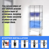 Modular Wire Storage Shelf 450 x 450 x 1800mm Steel Shelving