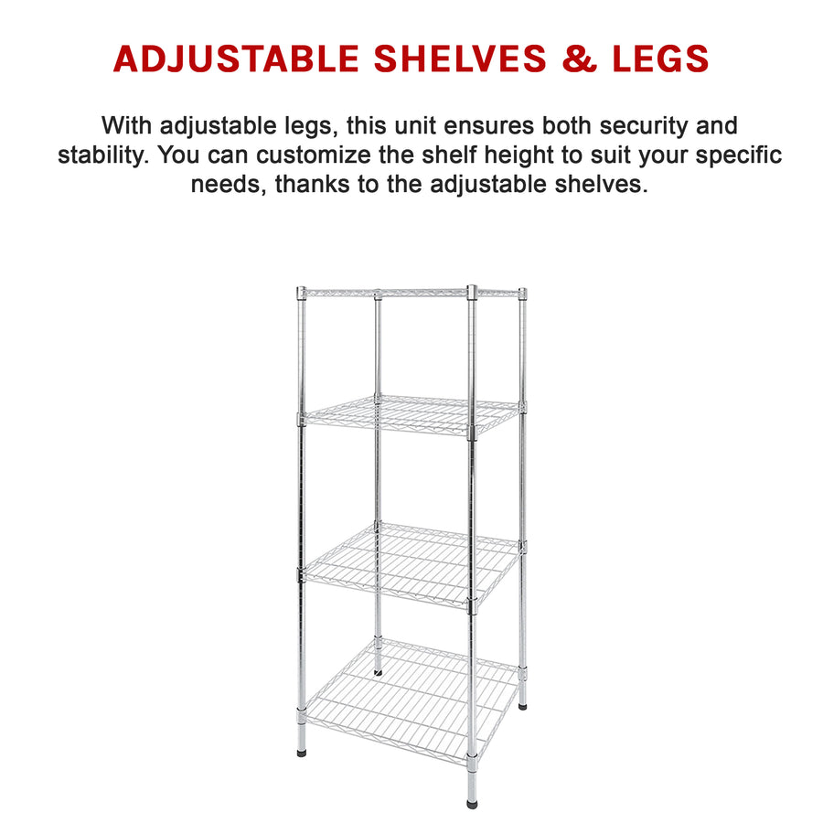 Modular Wire Storage Shelf 450 x 450 x 1800mm Steel Shelving