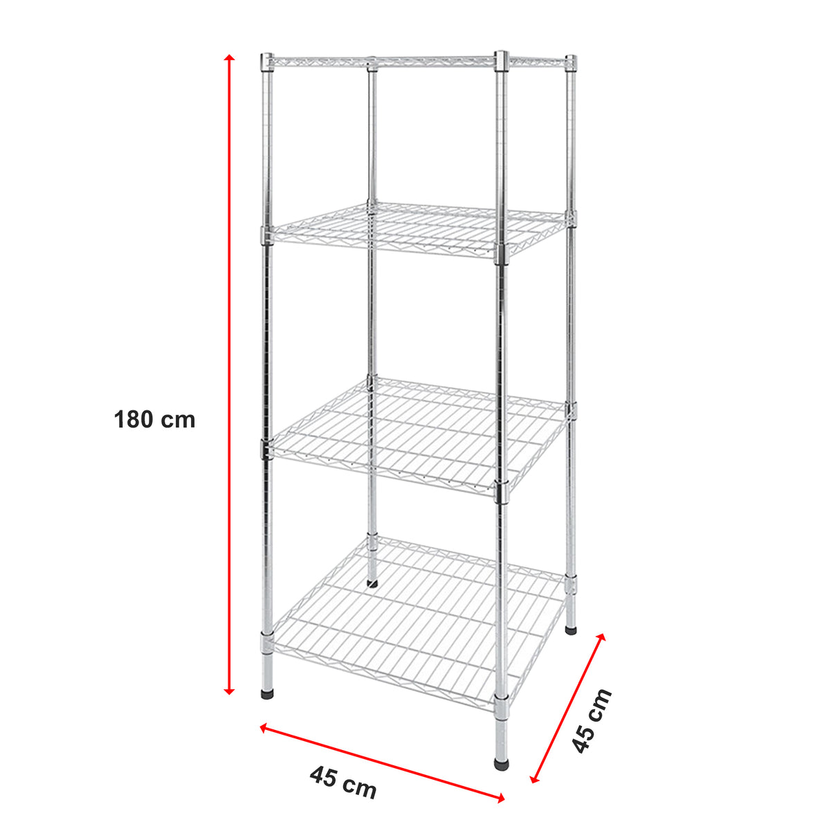 Modular Wire Storage Shelf 450 x 450 x 1800mm Steel Shelving