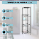 Modular Wire Storage Shelf 450 x 450 x 1800mm Steel Shelving - Low Angle