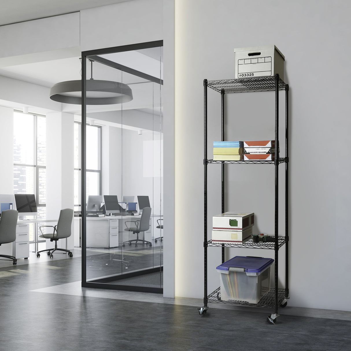 Modular Wire Storage Shelf 450 x 450 x 1800mm Steel Shelving