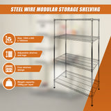 Modular Wire Storage Shelf 1200 x 600 x 1800mm Steel Shelving