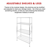 Modular Wire Storage Shelf 1200 x 600 x 1800mm Steel Shelving - Extra Image