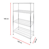Modular Wire Storage Shelf 1200 x 600 x 1800mm Steel Shelving