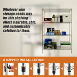 Modular Wire Storage Shelf 1200 x 600 x 1800mm Steel Shelving