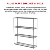 Modular Wire Storage Shelf 1200 x 600 x 1800mm Steel Shelving - Extra Image