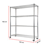 Modular Wire Storage Shelf 1200 x 600 x 1800mm Steel Shelving - Extra Image