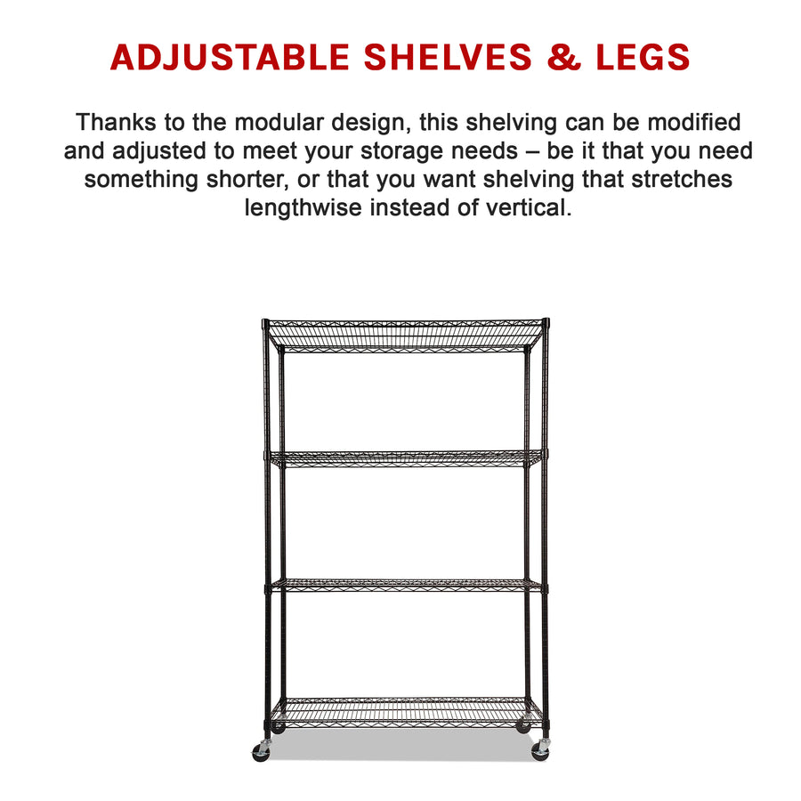 Modular Wire Storage Shelf 1200 x 600 x 1800mm Steel Shelving