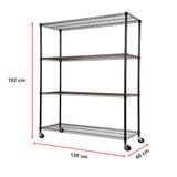 Modular Wire Storage Shelf 1200 x 600 x 1800mm Steel Shelving - Extra Image