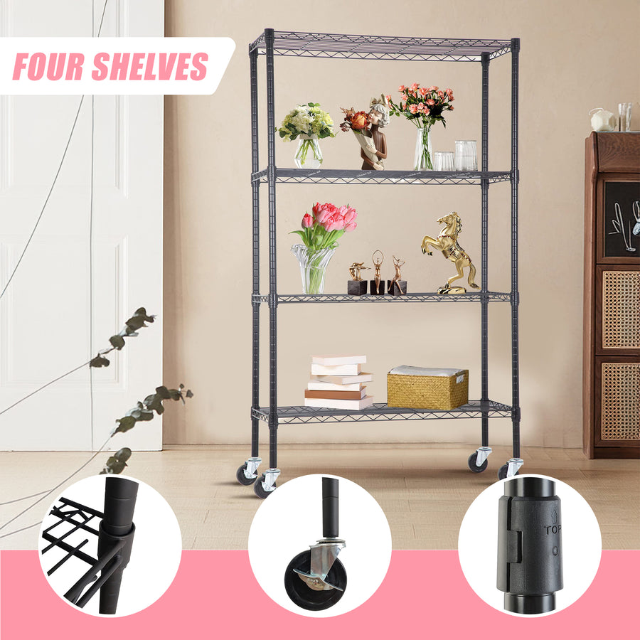 Modular Wire Storage Shelf 1200 x 600 x 1800mm Steel Shelving