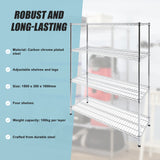 Modular Wire Storage Shelf 1500 x 350 x 1800mm Steel Shelving